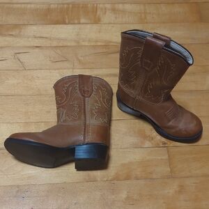 Brown Kids Cowboy Boots